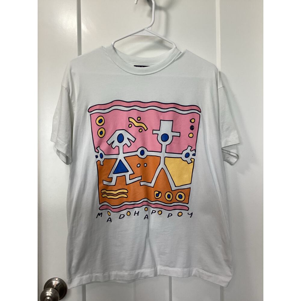 Madhappy Keith Haring Graphic Print Crew Neck T-Shirt White Size Small